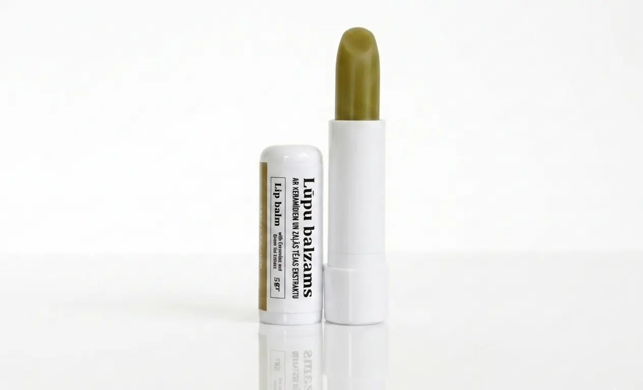 Lip balm with ceramides and green tea extract